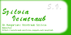 szilvia veintraub business card
